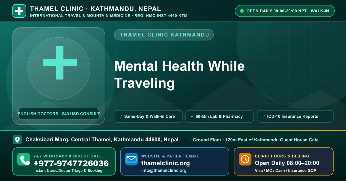 Grounding Techniques — The Anxiety Emergency Kit — Coping Strategies — Thamel Clinic, Chaksibari Marg, Thamel, Kathmandu — Call/WhatsApp +977-9747726036