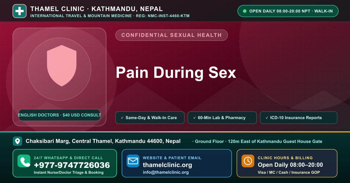 Does Anal Sex Hurt the First Time? The Honest Answer — Thamel Clinic, Chaksibari Marg, Thamel, Kathmandu — Call/WhatsApp +977-9747726036