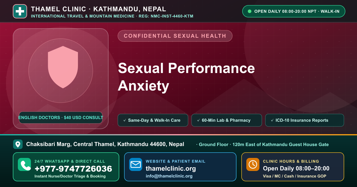 Erectile Dysfunction — The Complete Guide — Thamel Clinic, Chaksibari Marg, Thamel, Kathmandu — Call/WhatsApp +977-9747726036