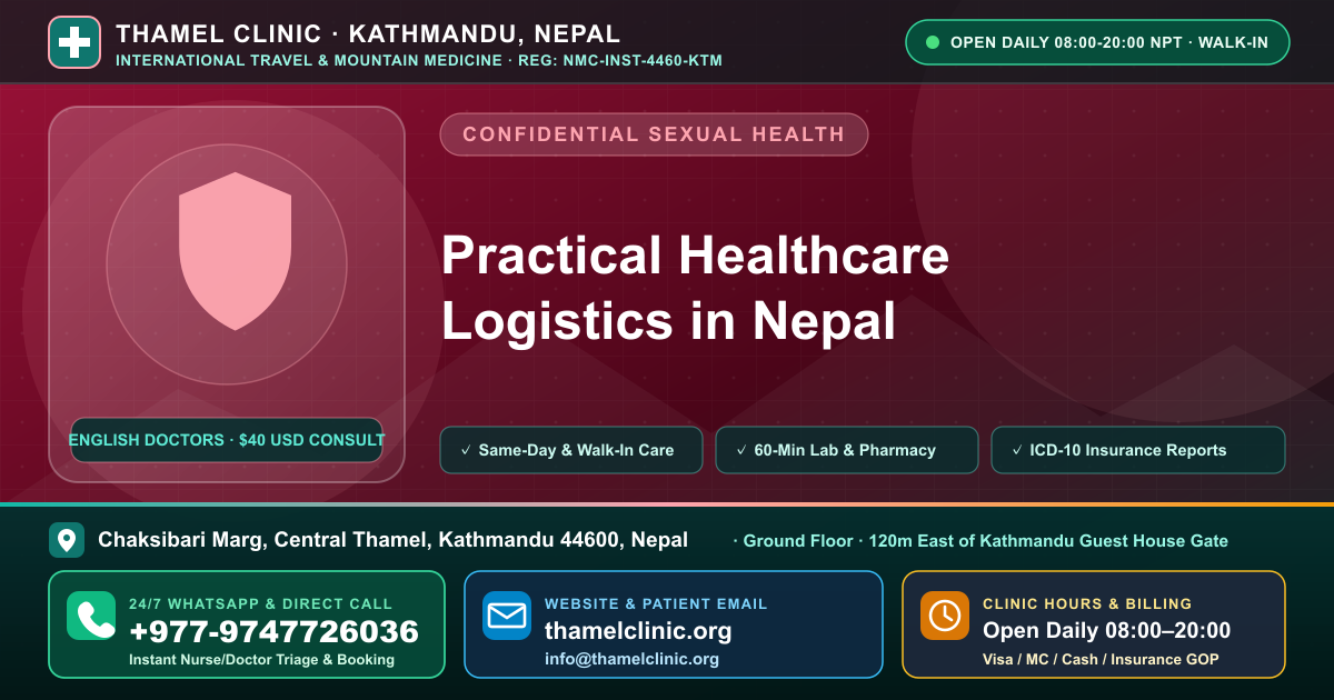 The Lab Behind the Blood Tests — Thamel Clinic, Chaksibari Marg, Thamel, Kathmandu — Call/WhatsApp +977-9747726036