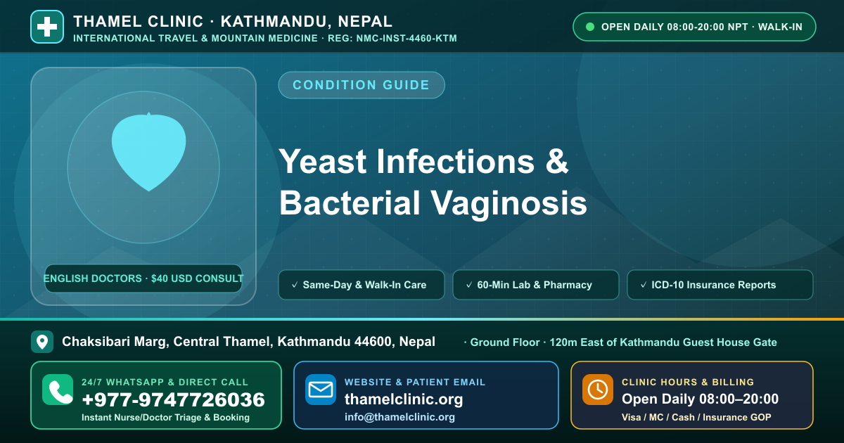 Recurrent Vaginal Infections: The Final Reference — Thamel Clinic, Chaksibari Marg, Thamel, Kathmandu — Call/WhatsApp +977-9747726036